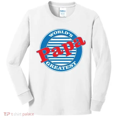 World's Greatest Papa Kids Long Sleeve Shirt