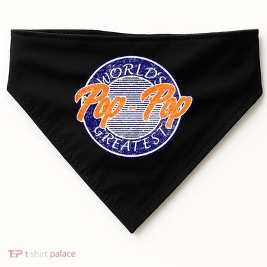 Worlds Greatest Pop-Pop USA-Made Doggie Bandana
