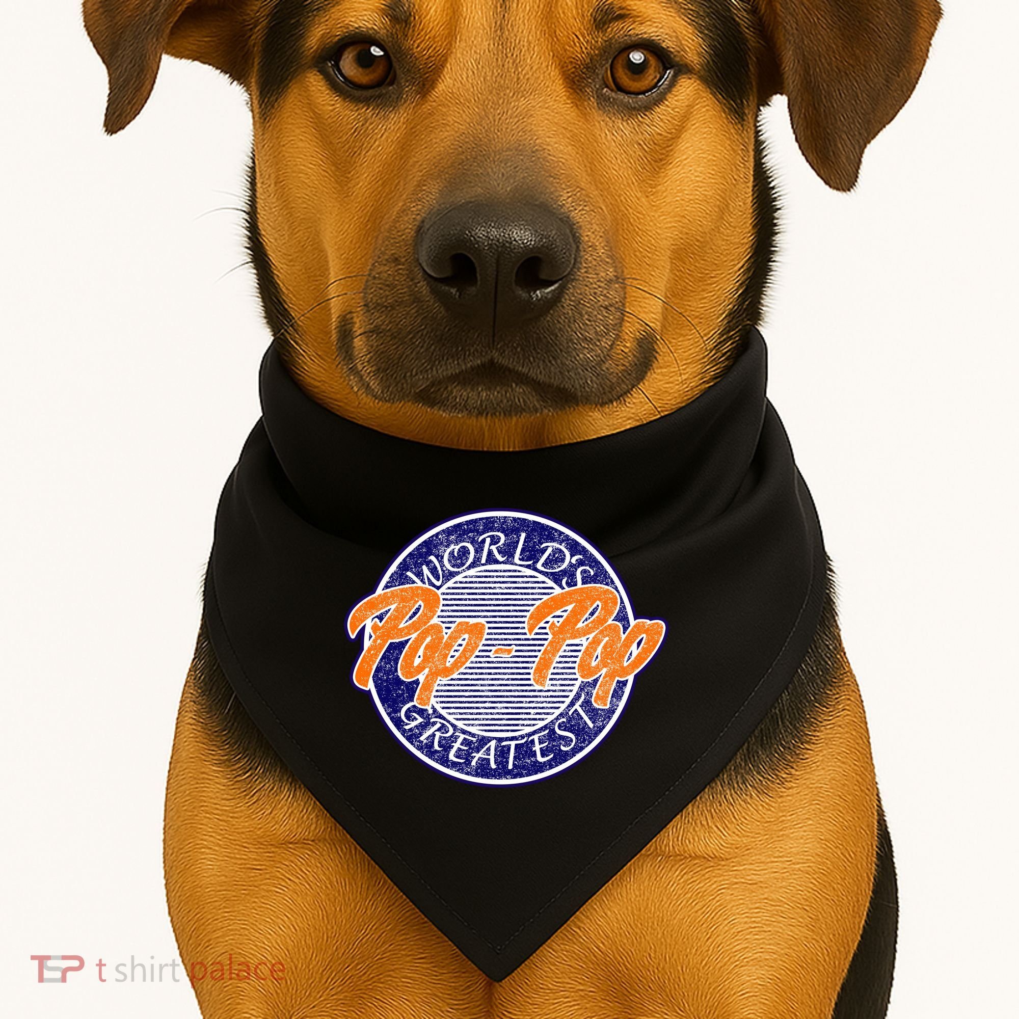Worlds Greatest Pop-Pop USA-Made Doggie Bandana