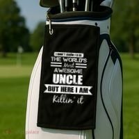 World's Most Awesome Uncle Golf Towel thumb 2