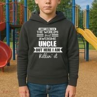 World's Most Awesome Uncle Kids Hoodie thumb 2