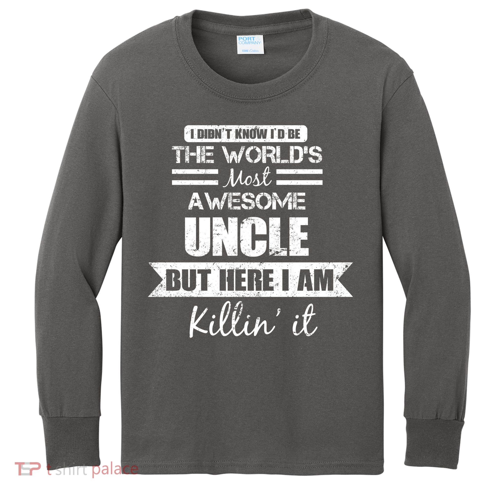 World's Most Awesome Uncle Kids Long Sleeve Shirt