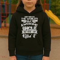 World's Most Awesome Uncle Killing It Kids Hoodie thumb 3
