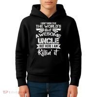 World's Most Awesome Uncle Killing It Kids Hoodie thumb 4