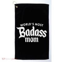World's Most Badass Mom Golf Towel thumb 0