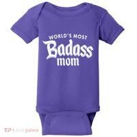 World's Most Badass Mom Baby Bodysuit thumb 0