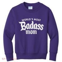 World's Most Badass Mom Kids Sweatshirt thumb 0