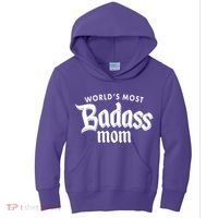 World's Most Badass Mom Kids Hoodie thumb 0