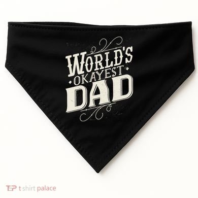 World's Okayest Dad USA-Made Doggie Bandana