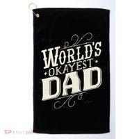World's Okayest Dad Golf Towel thumb 0