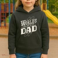 World's Okayest Dad Kids Hoodie thumb 3