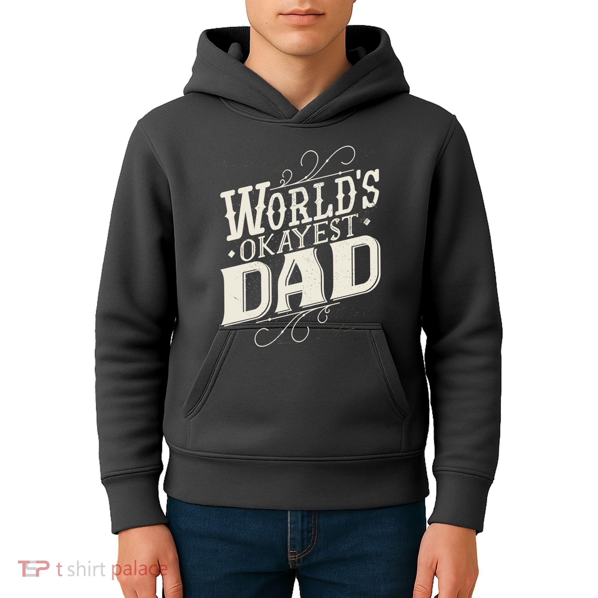 World's Okayest Dad Kids Hoodie