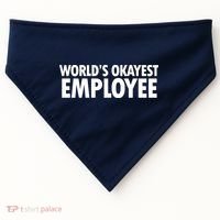 World's Okayest Employee USA-Made Doggie Bandana thumb 0