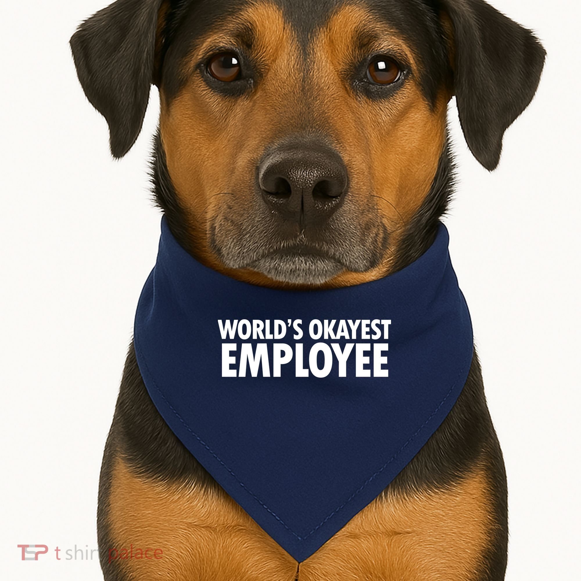 World's Okayest Employee USA-Made Doggie Bandana