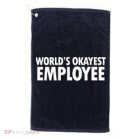 World's Okayest Employee Golf Towel thumb 0