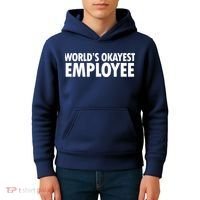 World's Okayest Employee Kids Hoodie thumb 4