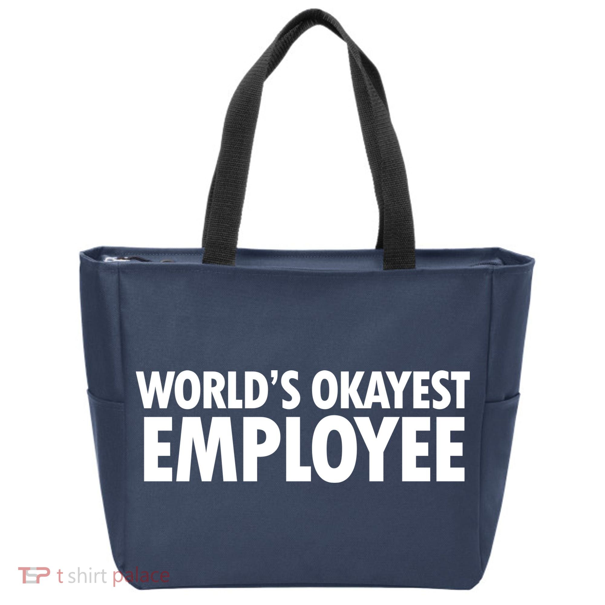 World's Okayest Employee Tote Bag