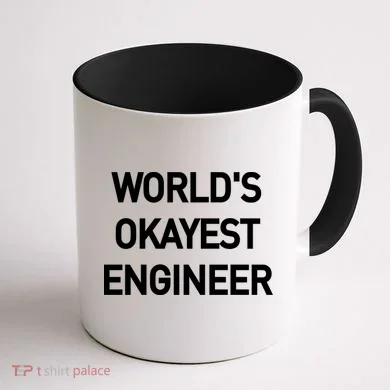World's Okayest Engineer Coffee Mug back