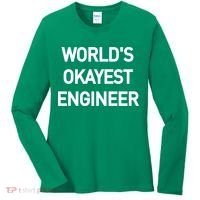 World's Okayest Engineer Women's Long Sleeve Shirt thumb 0
