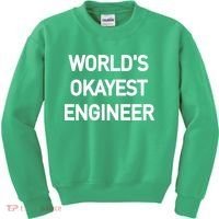 World's Okayest Engineer Kids Sweatshirt thumb 0