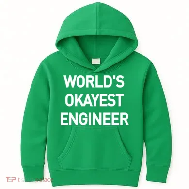 World's Okayest Engineer Kids Hoodie