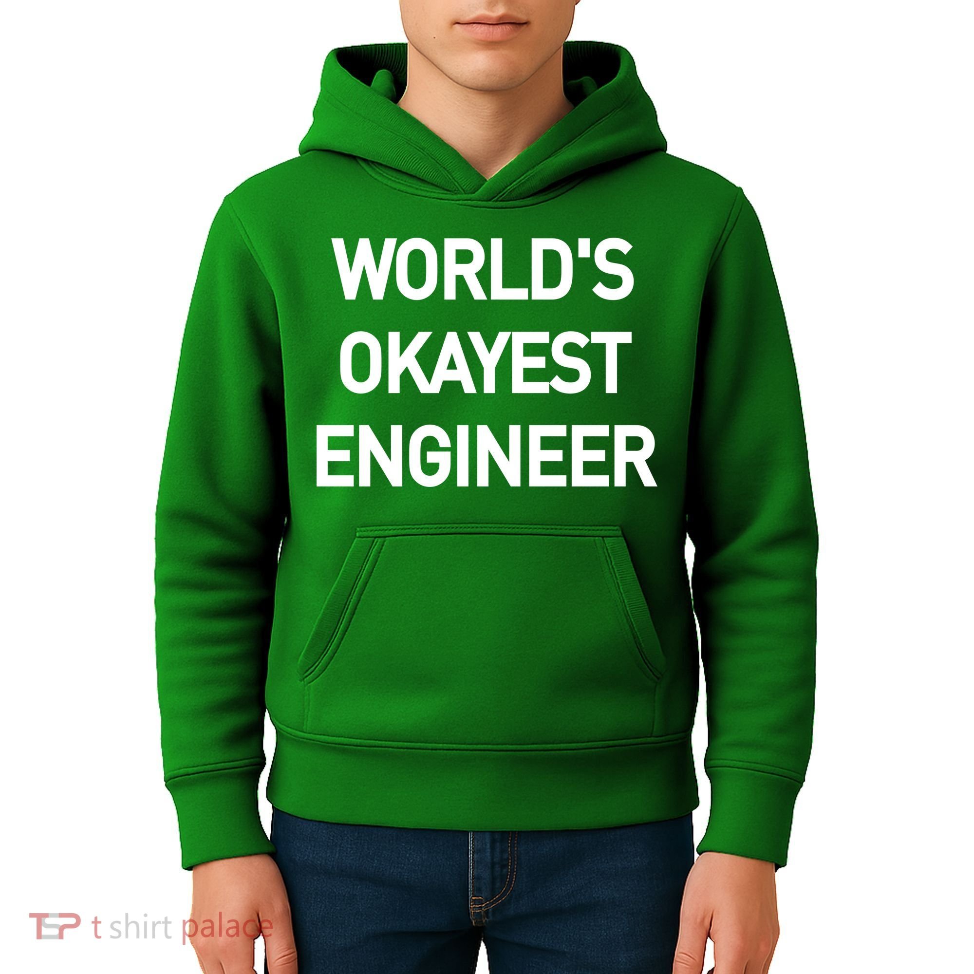 World's Okayest Engineer Kids Hoodie