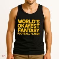 World's Okayest Fantasy Football Player Tank Top thumb 3
