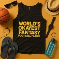 World's Okayest Fantasy Football Player Tank Top thumb 4