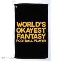 World's Okayest Fantasy Football Player Golf Towel thumb 0