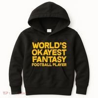 World's Okayest Fantasy Football Player Kids Hoodie thumb 0