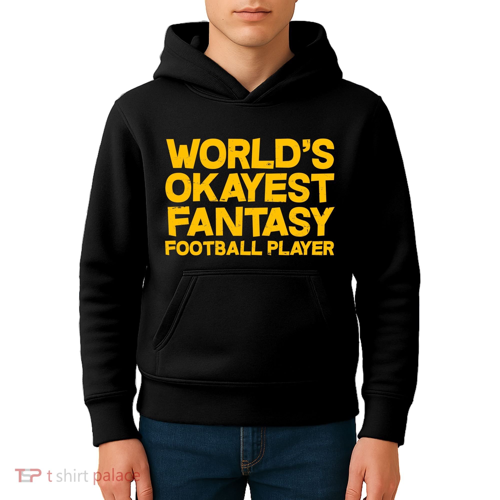 World's Okayest Fantasy Football Player Kids Hoodie