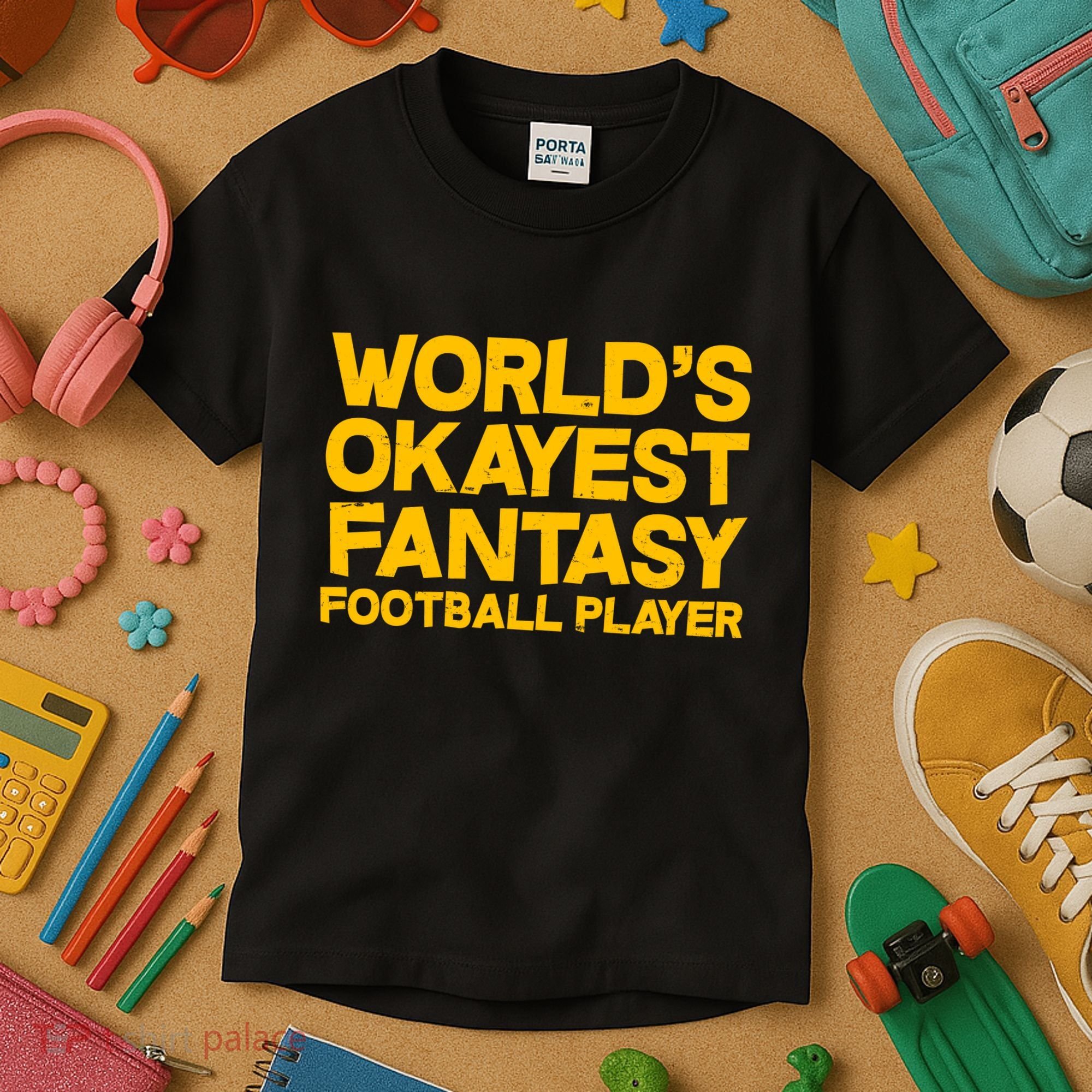 World's Okayest Fantasy Football Player Kids T-Shirt