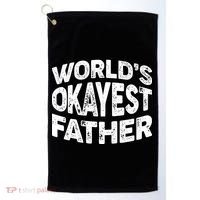 World's Okayest Father Golf Towel thumb 0
