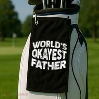 World's Okayest Father Golf Towel thumb 2