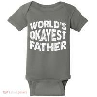 World's Okayest Father Baby Bodysuit thumb 0