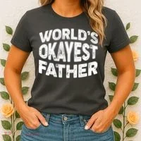World's Okayest Father Women's T-Shirt thumb 2