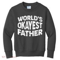 World's Okayest Father Kids Sweatshirt thumb 0