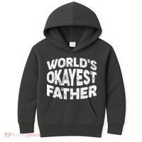 World's Okayest Father Kids Hoodie thumb 0