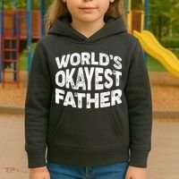 World's Okayest Father Kids Hoodie thumb 3