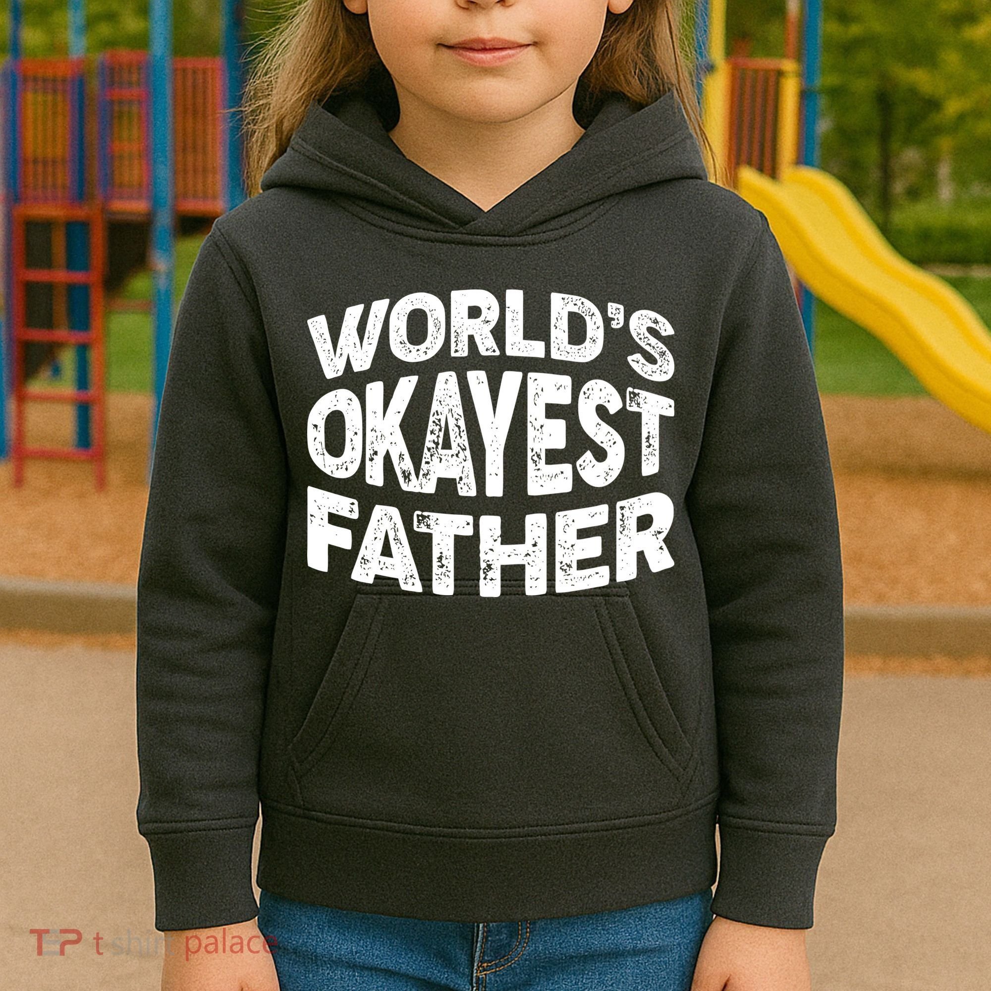 World's Okayest Father Kids Hoodie