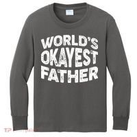 World's Okayest Father Kids Long Sleeve Shirt thumb 0