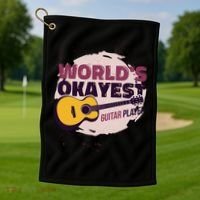 World's Okayest Guitar Player Golf Towel thumb 1