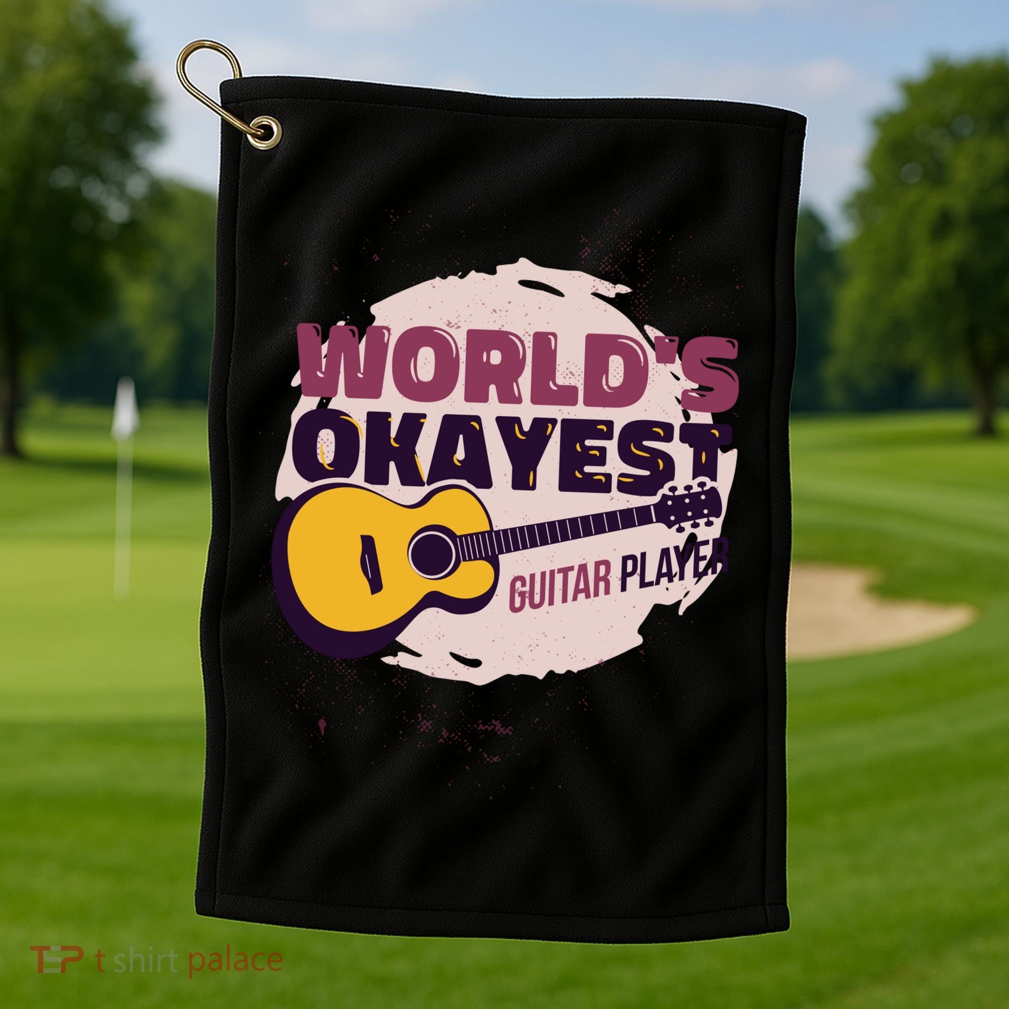 World's Okayest Guitar Player Golf Towel