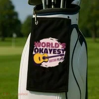 World's Okayest Guitar Player Golf Towel thumb 2