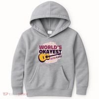 World's Okayest Guitar Player Kids Hoodie thumb 0