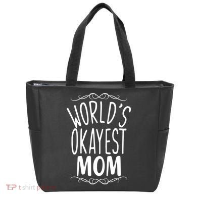 World's Okayest Mom Tote Bag