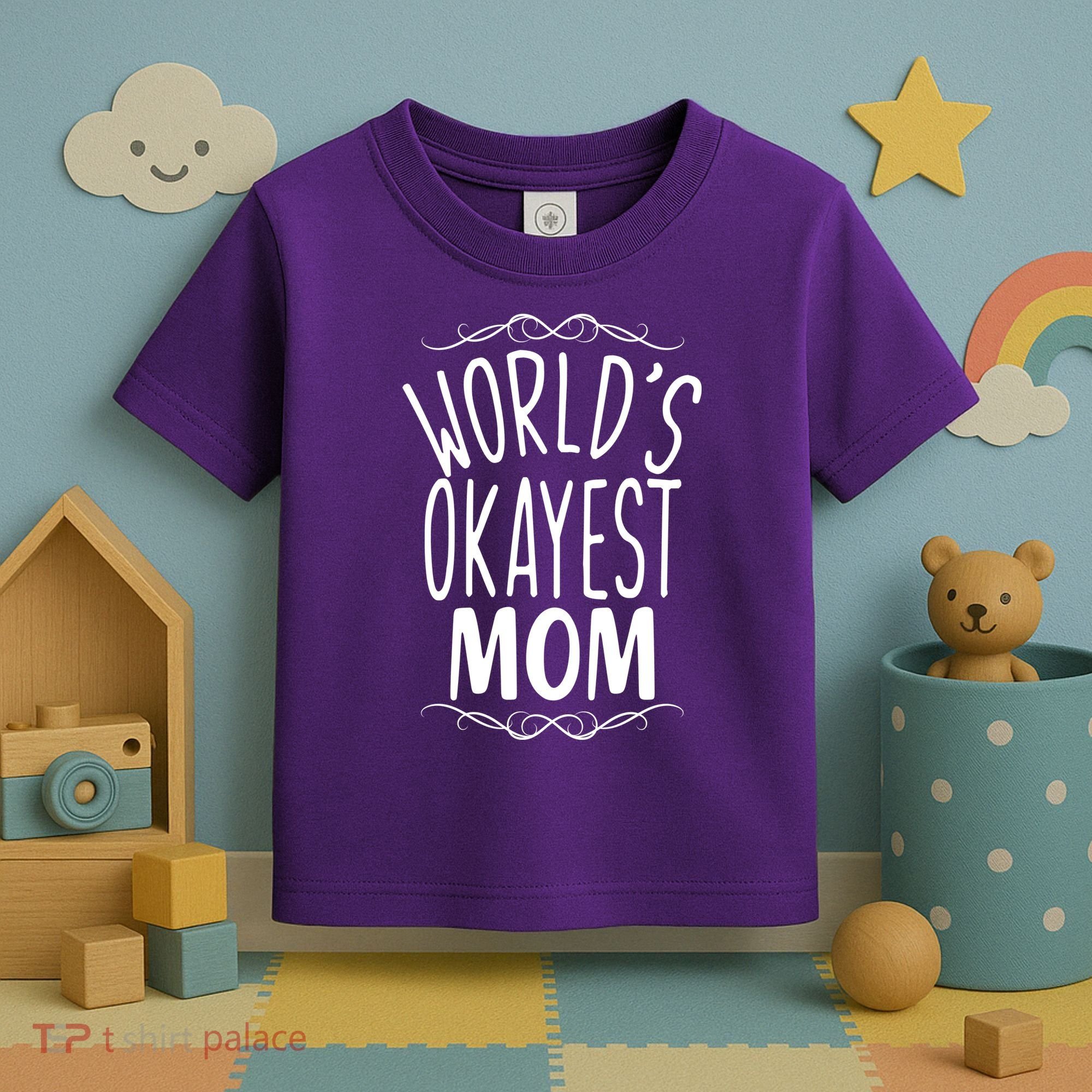 World's Okayest Mom Toddler T-Shirt