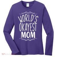 World's Okayest Mom Women's Long Sleeve Shirt thumb 0