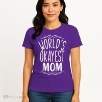 World's Okayest Mom Women's T-Shirt thumb 4