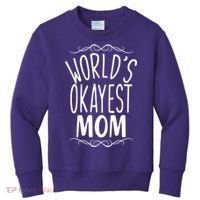 World's Okayest Mom Kids Sweatshirt thumb 0